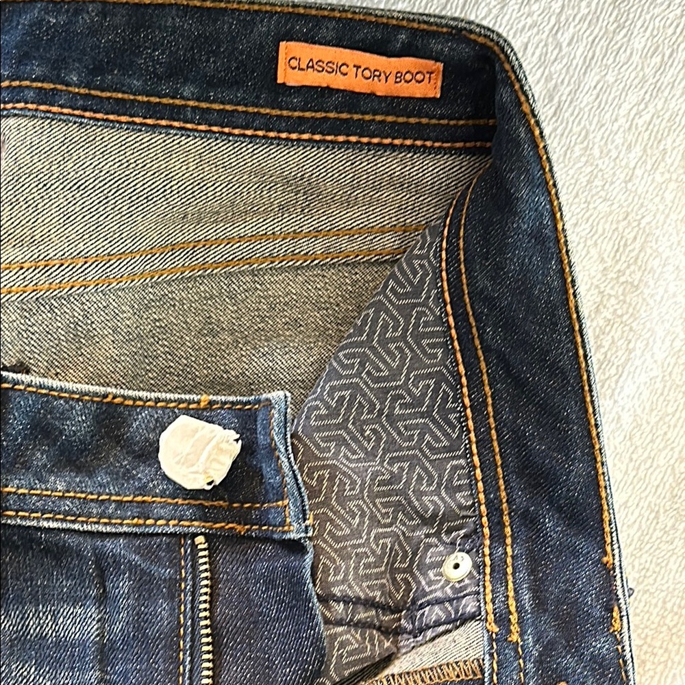 Tory Burch Women's Blue Boot Cut Jeans - Picture 8 of 13